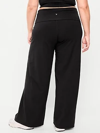 High-Waisted PowerChill Fold-Over Wide-Leg Pants