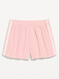 Eyelet-Trim Boxer Pajama Shorts