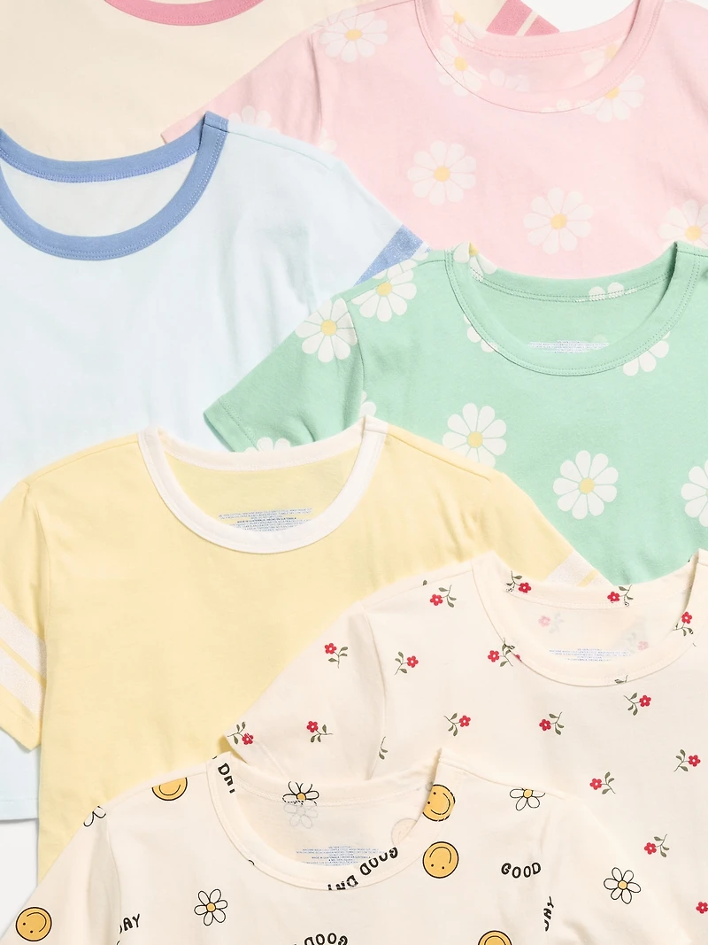 Softest Short-Sleeve T-Shirt 7-Pack for Girls