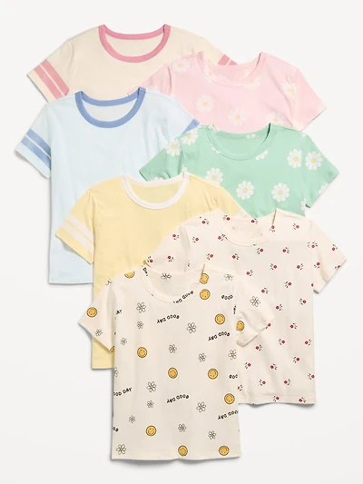 Softest Short-Sleeve T-Shirt 7-Pack for Girls