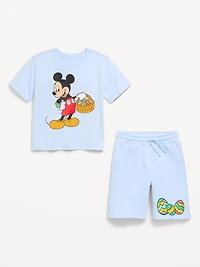 Disney© Mickey Mouse Oversized Graphic T-Shirt and Shorts Set for Toddler Boys