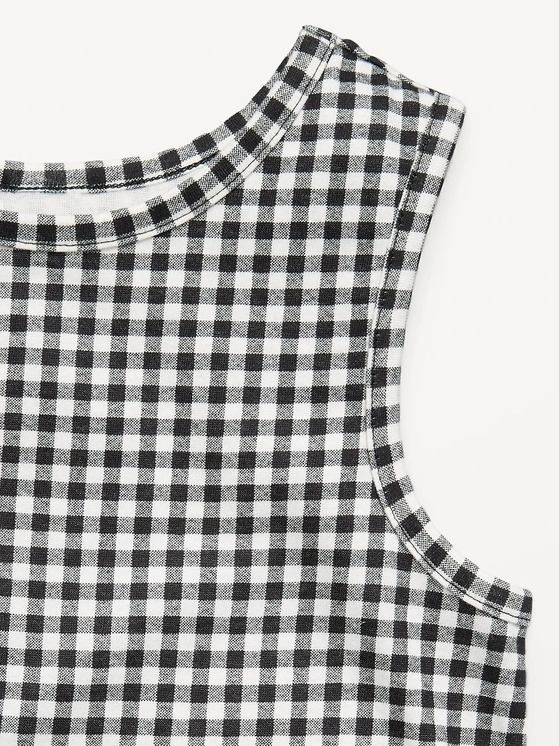 Sleeveless Fit and Flare Dress Biker Shorts Set for Girls