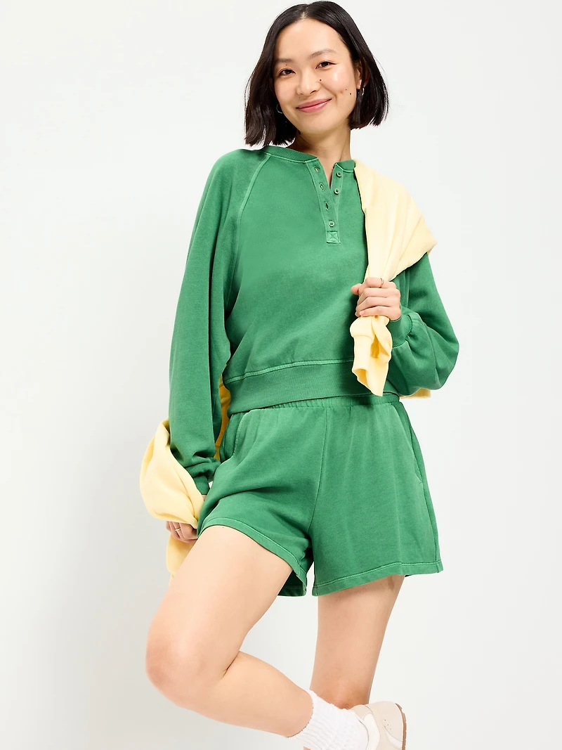SoComfy Oversized Button-Front Sweatshirt