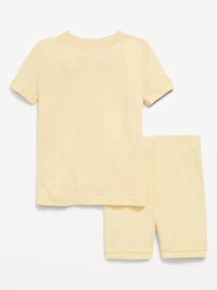 Snug-Fit Pointelle-Knit Pajama Set for Toddler & Baby