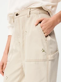 High-Waisted Straight Ankle Pants