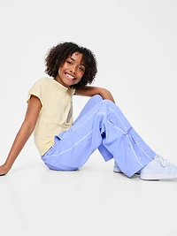 High-Waisted Bow Parachute Pants for Girls