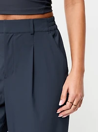 High-Waisted SleekTech Trouser Pants