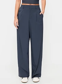 High-Waisted SleekTech Trouser Pants
