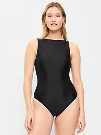 High-Neck One-Piece Swimsuit