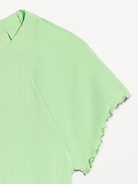 Short-Sleeve Pointelle Pajama Top