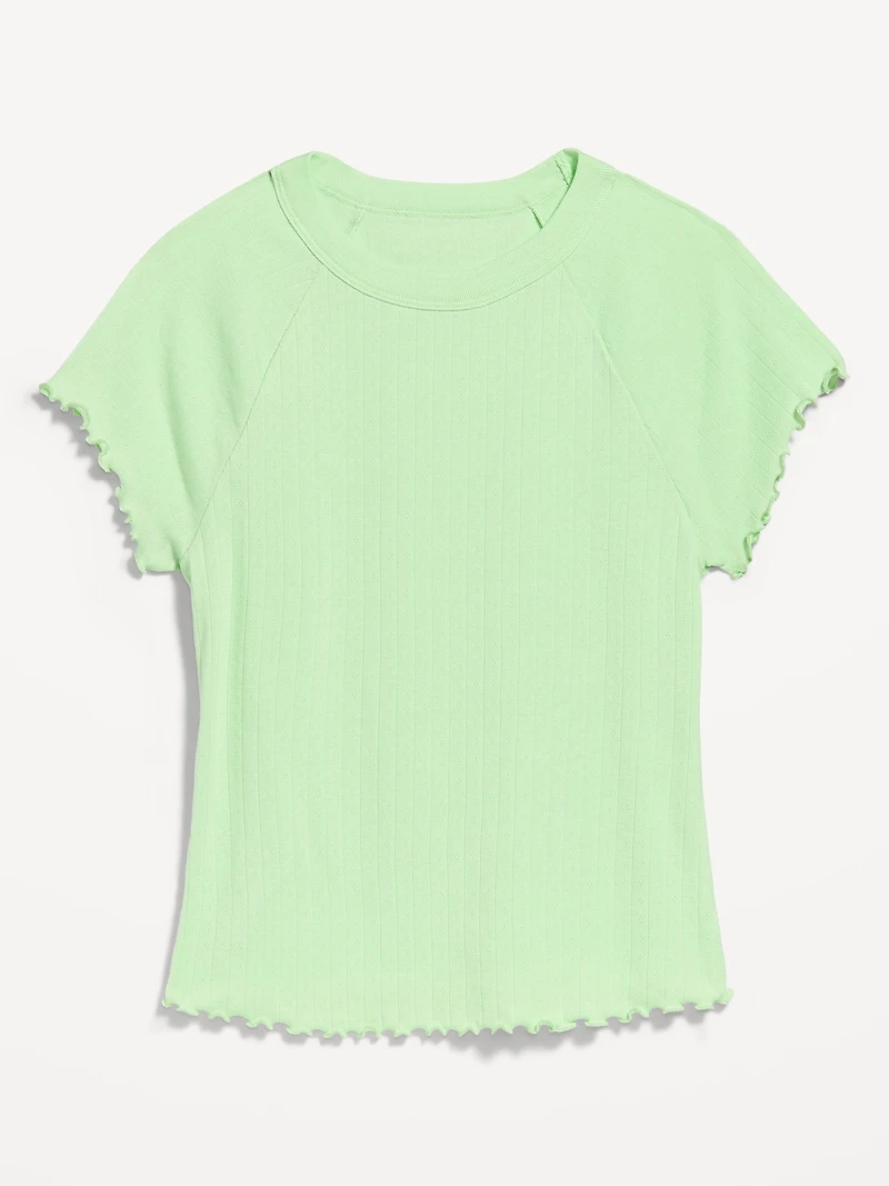 Short-Sleeve Pointelle Pajama Top