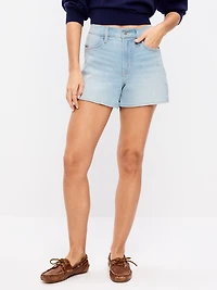High-Waisted Wow Baggy Jean Shorts -- 4-inch inseam