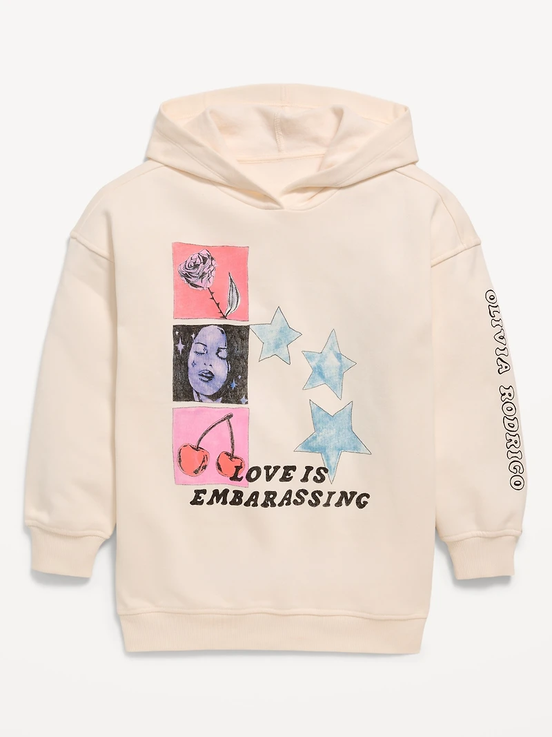 Olivia Rodrigo™ Oversized Graphic Tunic Hoodie for Girls