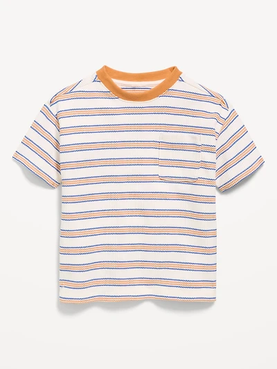 Oversized Short-Sleeve Waffle-Knit T-Shirt for Toddler Boys