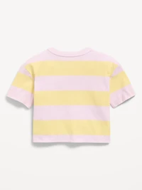 Boxy Short-Sleeve Applique T-Shirt for Toddler Girls