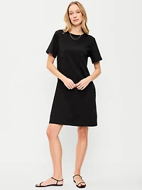 Vintage Crew-Neck Mini T-Shirt Dress