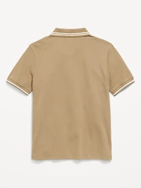 Short-Sleeve Pique Graphic Polo Shirt for Boys