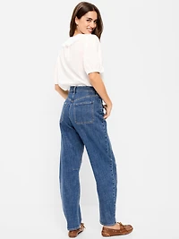 High-Waisted Baggy Barrel Utility Jeans