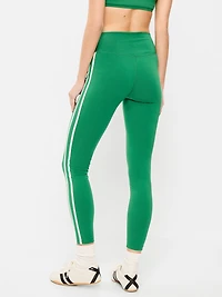 High-Waisted PowerChill Side-Striped 7/8 Cotton Leggings