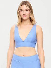 Matte Longline Bikini Swim Top