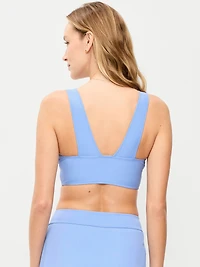 Matte Longline Bikini Swim Top