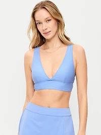 Matte Longline Bikini Swim Top