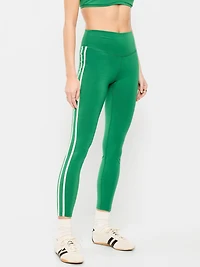 High-Waisted PowerChill Side-Striped 7/8 Cotton Leggings