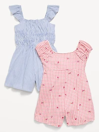 Short-Sleeve Romper 2-Pack for Girls