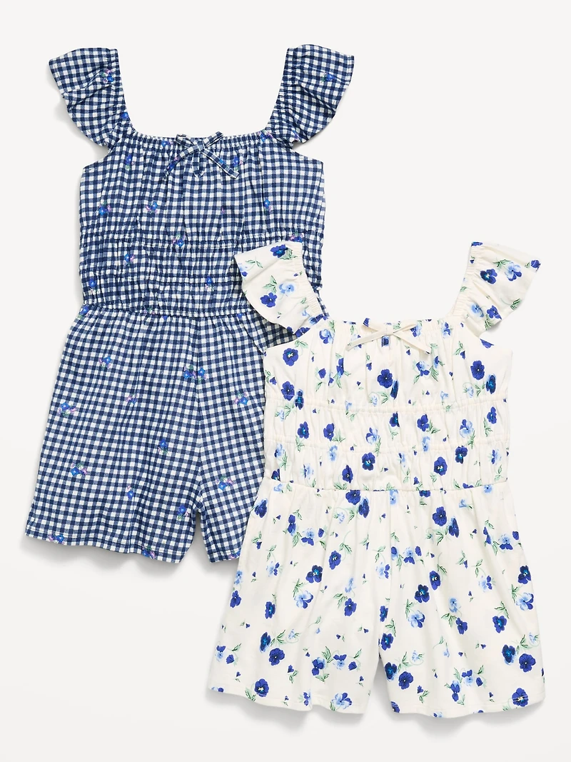 Short-Sleeve Romper 2-Pack for Girls