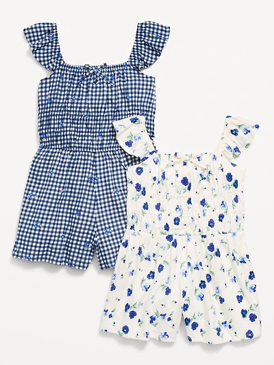 Short-Sleeve Romper 2-Pack for Girls