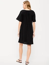 Flutter-Sleeve Mini Swing Dress