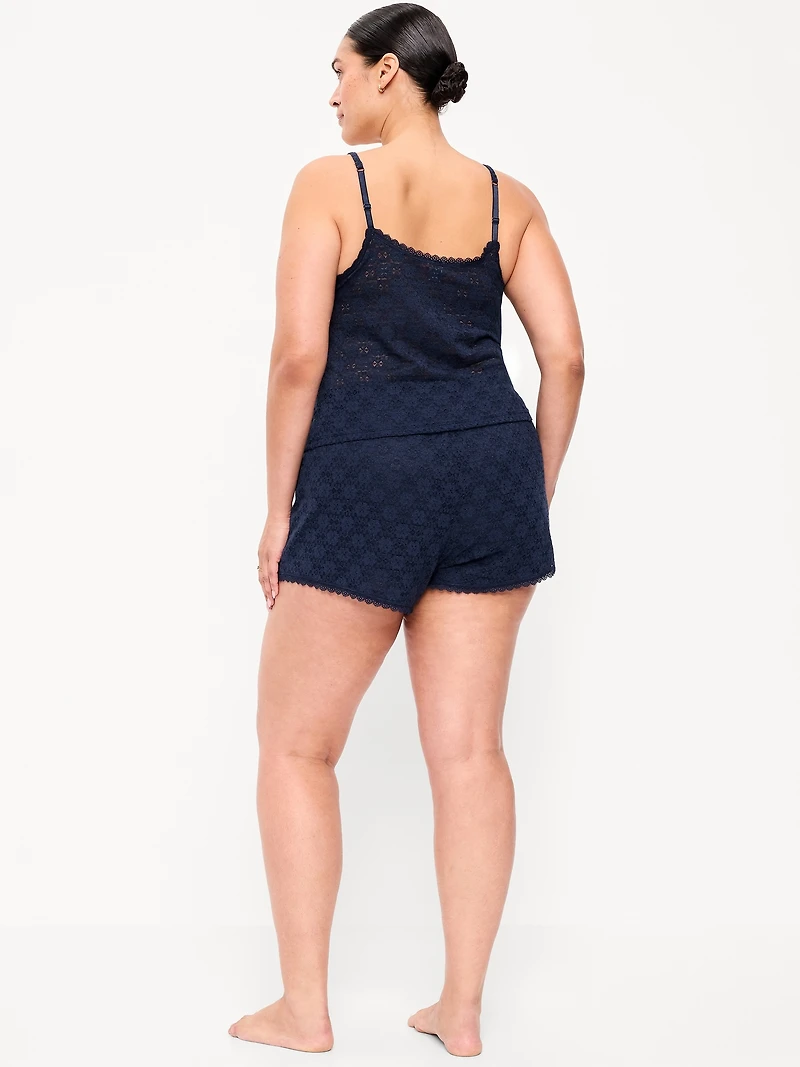 Jaquard Lace Sleep Short Set