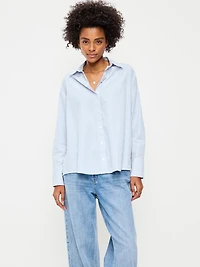 Tie-Back Button-Down Shirt