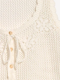 Sleeveless Seaside Cotton Crochet Tank Top