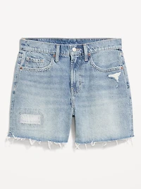 High-Waisted Baggy Jean Shorts - 5-inch inseam