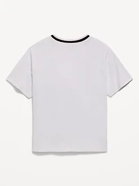 Short-Sleeve Textured Mesh Performance T-Shirt for Boys
