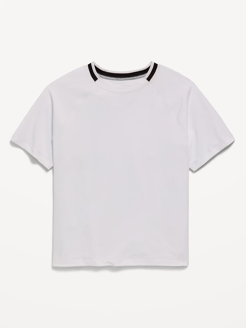 Short-Sleeve Textured Mesh Performance T-Shirt for Boys