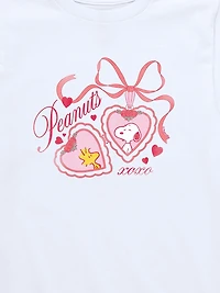 Peanuts Snoopy Woodstock Heart Locket  Short Sleeve Graphic T-Shirt For Toddler