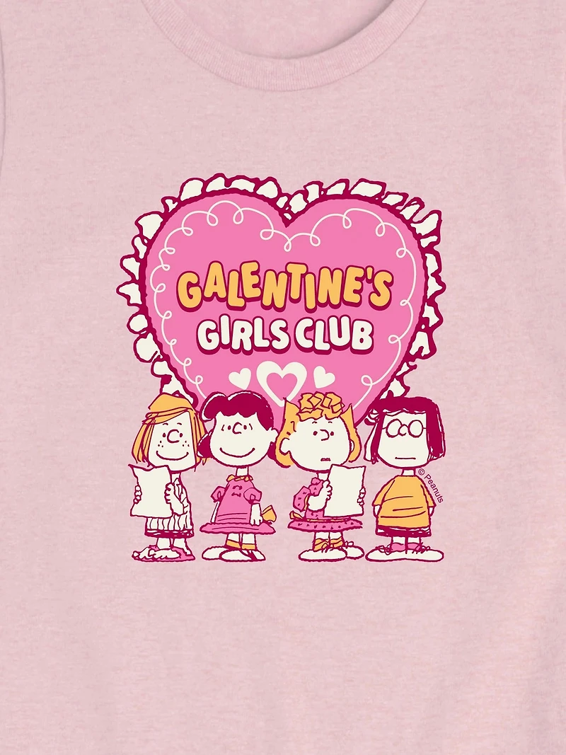 Peanuts Galentines Girls Club Short Sleeve Graphic T-Shirt For Toddler
