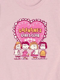 Peanuts Galentines Girls Club Short Sleeve Graphic T-Shirt For Toddler