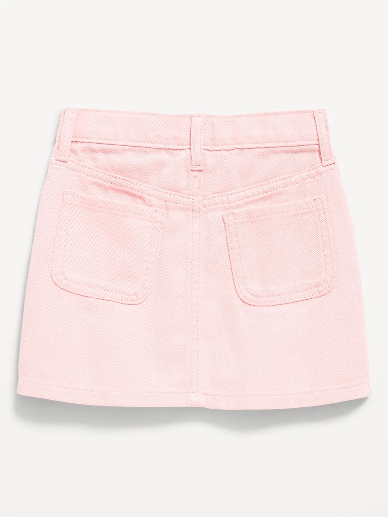 High-Waisted Button-Front Skirt for Toddler Girls
