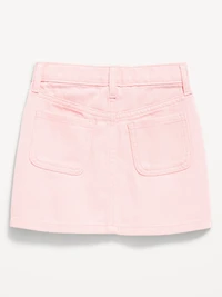 High-Waisted Button-Front Skirt for Toddler Girls