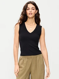 Snug Crop V-Neck Tank Top