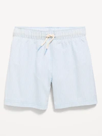 Printed Textured Swim Trunks for Toddler Boys
