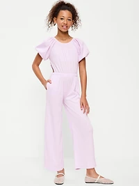 Fit and Flare Side-Cutout Jumpsuit for Girls