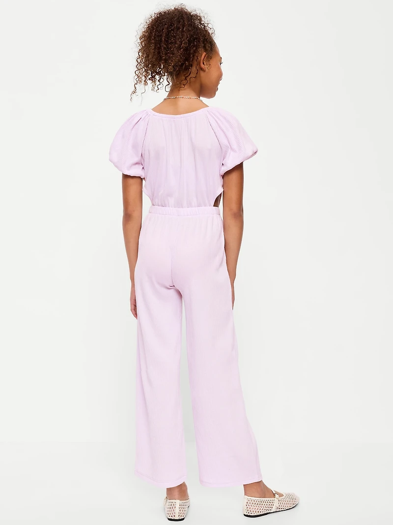 Fit and Flare Side-Cutout Jumpsuit for Girls