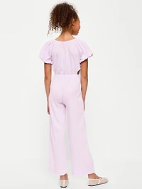 Fit and Flare Side-Cutout Jumpsuit for Girls
