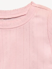 Snug-Fit Pointelle-Knit Pajama Set for Toddler & Baby