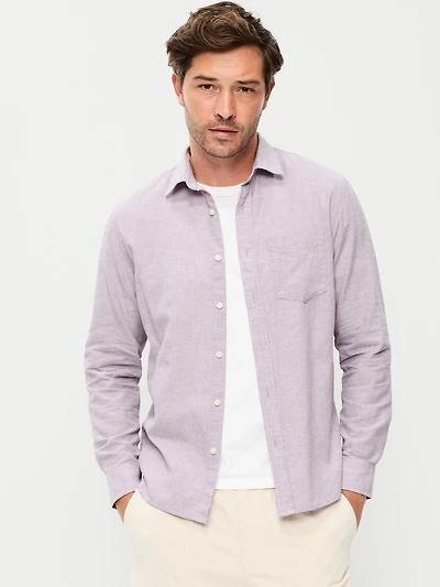 Classic Fit Linen-Blend Shirt