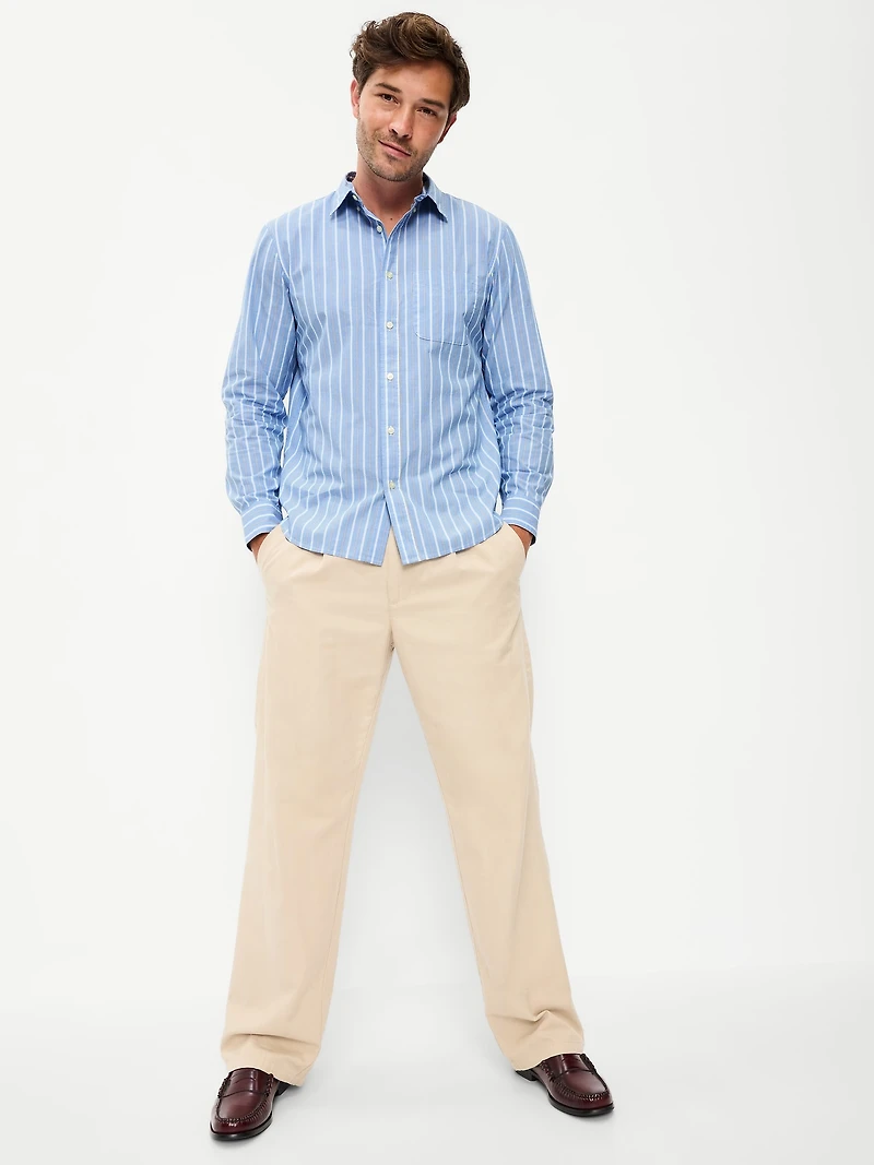 Classic Fit Everyday Striped Poplin Shirt